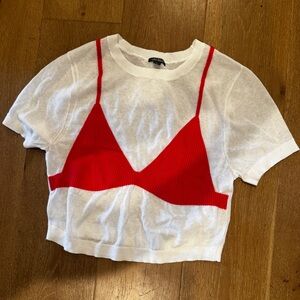 Wild Fable White Knit Bikini Sweater